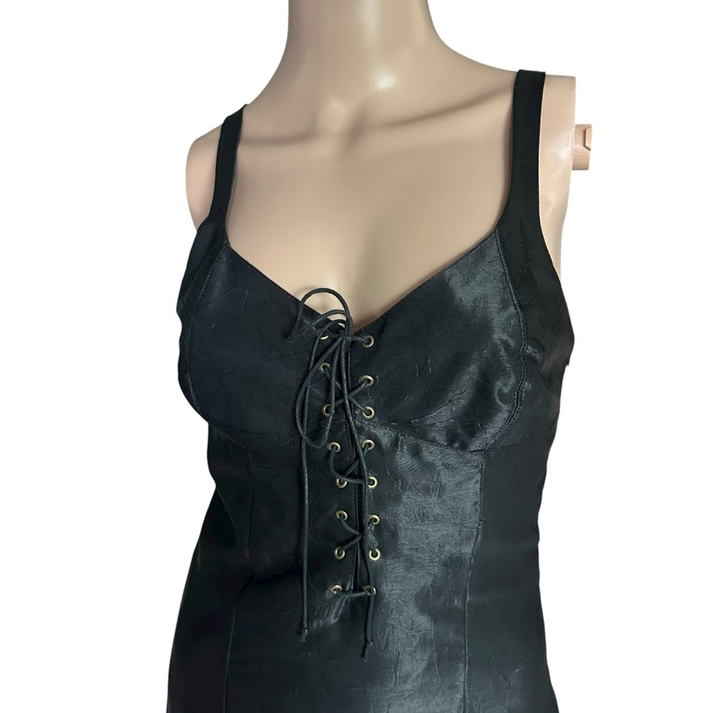 🦇Vintage Y2K Halloween Gothic Paris Laceup Dress🦇 - Picture 4 of 16